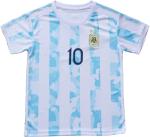 Necm Argentina #10 Leo 2021 Copa-American Home Kids Football Soccer Jersey/Shorts/Socks Kit Gift Set Youth Sizes (White/Blue, 28 (10-11 Years))