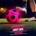 Glow in the Dark Soccer Ball | Sports Gift for Girls Ages 6-15 | LED Light-Up Ball with 3 Extra Batteries and Pump | Pre-Installed Batteries | Size 5 | Indoor & Outdoor Fun Gift for Kids & Teens 8-15