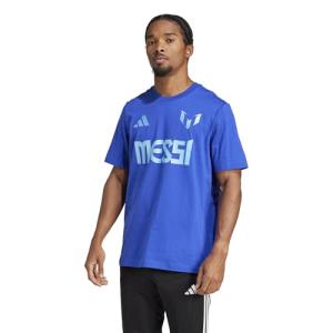 adidas Men's Messi T-Shirt, Semi Lucid Blue, XX-Large