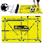 Soccer training mat,Soccer training equipment accessories for All Ages to Improve Speed Strength Agility and Coordination,Anti-Slip/Silent Mat (Yellow)