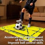 Soccer training mat,Soccer training equipment accessories for All Ages to Improve Speed Strength Agility and Coordination,Anti-Slip/Silent Mat (Yellow)