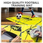Soccer training mat,Soccer training equipment accessories for All Ages to Improve Speed Strength Agility and Coordination,Anti-Slip/Silent Mat (Yellow)