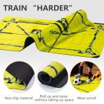 Soccer training mat,Soccer training equipment accessories for All Ages to Improve Speed Strength Agility and Coordination,Anti-Slip/Silent Mat (Yellow)