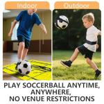 Soccer training mat,Soccer training equipment accessories for All Ages to Improve Speed Strength Agility and Coordination,Anti-Slip/Silent Mat (Yellow)