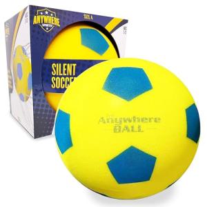Anywhere Ball, Silent Soccer Ball, Size 8-Inch, Airless Foam for Indoor Training, Kicking and Realistic Bounce, Quiet Practice