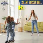 Anywhere Ball, Silent Soccer Ball, Size 8-Inch, Airless Foam for Indoor Training, Kicking and Realistic Bounce, Quiet Practice