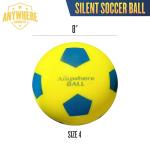 Anywhere Ball, Silent Soccer Ball, Size 8-Inch, Airless Foam for Indoor Training, Kicking and Realistic Bounce, Quiet Practice