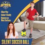 Anywhere Ball, Silent Soccer Ball, Size 8-Inch, Airless Foam for Indoor Training, Kicking and Realistic Bounce, Quiet Practice