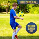 Anywhere Ball, Silent Soccer Ball, Size 8-Inch, Airless Foam for Indoor Training, Kicking and Realistic Bounce, Quiet Practice