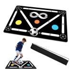 Soccer Training Mat: Soccer Training Equipment for Footwork and Ball Mastery, Football Training Mat with Anti-Slip & Noise-Reducing, Football Footwork Mats for Boys and Girls (35in*23in)