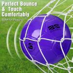 Shappy 2 Pcs Operation Christmas Soccer Balls Bulk with Pump, Mesh Bag Official Size 3 4 5 Indoor Outdoor Colorful Soccer Ball for Practice Game Sport Soft Gift for Child Adult(Size 4,Dark Purple)