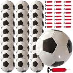 uDecor 25 Pack Soccer Balls with Pump Sets for Operation Christmas Child - Official Size 5 Soccer Ball and Pump, Ideal for OCC Shoeboxes, Soccer Coaches, Fans, Moms, and Charity Donation