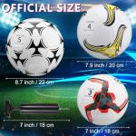Tradder 4 Pack Operation Christmas Soccer Ball with Pump Deflated Soccer Balls Bulk for Outdoor Indoor Training Sport Gift for Kids Boys Youth Teens Adult Charity Donation(Mixed Style,Size 4)