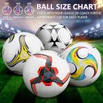 Tradder 4 Pack Operation Christmas Soccer Ball with Pump Deflated Soccer Balls Bulk for Outdoor Indoor Training Sport Gift for Kids Boys Youth Teens Adult Charity Donation(Mixed Style,Size 4)