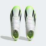 adidas Mens X Crazyfast.3 Firm Ground Soccer Cleats - White - Size 13 M