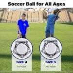 ELKCIP 6 Pack Classic deflated Soccer Balls Size 3/4/5 with Pump and Mesh Bag for Indoor Outdoor Lawn Game Training Practice Bulk Sport Gift for Teens Adults, Gray, Size 4