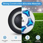 STEEFAN Blue Soccer Ball Size 3/4/9 for Kids Outdoor Play,Color Change Soccer Stuff with Carry Net,Official Size Ball,Needles and Air Pump,Gift Idea for Kid Teen Boy Girl Junior and Men Women