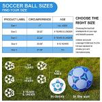 STEEFAN Blue Soccer Ball Size 3/4/9 for Kids Outdoor Play,Color Change Soccer Stuff with Carry Net,Official Size Ball,Needles and Air Pump,Gift Idea for Kid Teen Boy Girl Junior and Men Women
