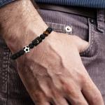 Soccer Gifts for Boys Men Kids Coach Players Initial with A-Z Letter Soccer Beaded Bracelets for Boys Lovers Accessories Stuff Adjustable 5.5''-10'' Jewelry Gifts