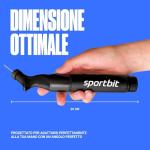 SPORTBIT Ball Pump for Sports Balls - Push & Pull Inflating System - Hand Pump for All Exercise Balls - Volleyball Pump, Basketball Inflator, Football & Soccer Ball Air Pump - Goes with 5 Needles Set