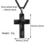 GLITTO Soccer Cross Necklace for Boys Men Pendant Accessories Stuff Religious Christian Baptism First Communion Confirmation Jewelry Gifts Teen Teenage Kids Age 6-8 8-12 12-14 Joshua 1:9 Black Christmas Stocking Stuffers