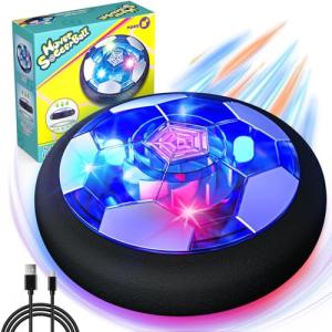 Freecat Rechargeable Hover Soccer Ball for Kids - Boy Birthday Gifts Age 6, 7, 8, 9, 10, 11, 12 Year Old, Indoor Light-Up Air Power Floating Soccer Ball Boy Toys for Kids Age 4-6, 6-8, 8-12