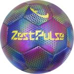 ZestPulse Holographic Reflective Soccer Ball Size 3 4 5 for Kids & Adults, High Visibility for Night Games, Training | Ideal Gift for Boys 8-12 (Dark)