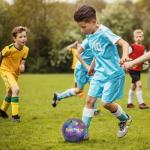 ZestPulse Holographic Reflective Soccer Ball Size 3 4 5 for Kids & Adults, High Visibility for Night Games, Training | Ideal Gift for Boys 8-12 (Dark)