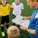 HIGHRAZON Soccer Coaches Clipboard, White Double-Sided Dry Erase Coach Clipboard, Soccer Whiteboard for Coaches, Lineup White Board with Marker for Coaches Gift