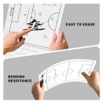 HIGHRAZON Soccer Coaches Clipboard, White Double-Sided Dry Erase Coach Clipboard, Soccer Whiteboard for Coaches, Lineup White Board with Marker for Coaches Gift