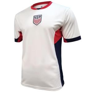 Icon Sports Official US Men's National Soccer Team Game Day Shirt - Unisex Adult - USA82PF White M