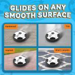 Let Loose Moose Hover Soccer Ball, Set of 2 LED Soccer Ball Toys, Gifts for 8 Year Old Boys, Indoor LED Floating Football for 7 Year Old Kids, Boy Birthday Gifts Age 4-6, 6-8, 8-12 Fun Sport Toy