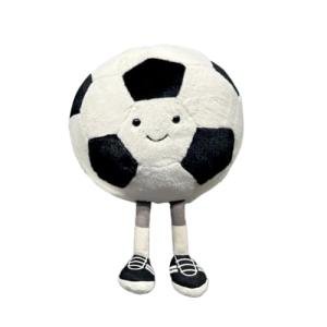 MUALML Cute Soccer Stuff Funny Soccer Toy Pillow with Legs, Soft Plush Soccer Ball Sports Pillows Adorable Soccer Gift for Boys Room Decor(Soccer,9 inches)