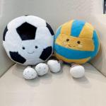 MUALML Cute Soccer Stuff Funny Soccer Toy Pillow with Legs, Soft Plush Soccer Ball Sports Pillows Adorable Soccer Gift for Boys Room Decor(Soccer,9 inches)