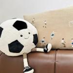 MUALML Cute Soccer Stuff Funny Soccer Toy Pillow with Legs, Soft Plush Soccer Ball Sports Pillows Adorable Soccer Gift for Boys Room Decor(Soccer,9 inches)