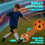Light Up Soccer Ball Gift For Boys: Glow In The Dark - Toys For Kids & Teens Ages 8-15 - Birthday Christmas Easter Ideas - Outdoor Sports Activity Night Play - 8 9 10 11 12 13 14 15 Years Old Teenager