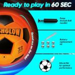 Light Up Soccer Ball Gift For Boys: Glow In The Dark - Toys For Kids & Teens Ages 8-15 - Birthday Christmas Easter Ideas - Outdoor Sports Activity Night Play - 8 9 10 11 12 13 14 15 Years Old Teenager