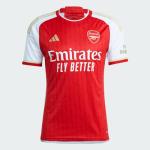 adidas Men's Soccer Arsenal 23/24 Home Jersey - Celebratory Fan Jersey with Lightning Bolts and Gold Details (US, Alpha, Large, Regular, Regular, Better Scarlet/White)