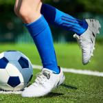 DREAM PAIRS Men's Firm Ground Soccer Cleats Shoes,Size 8,White/Black,MEGA-1