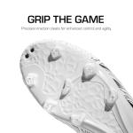 DREAM PAIRS Men's Firm Ground Soccer Cleats Shoes,Size 8,White/Black,MEGA-1