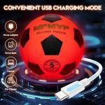 HITEGY Rechargeable Glow in The Dark Soccer Ball - USB Charging, Official Size 5, Light Up with Every Kick, Includes Pump, Ball Bag & Charging Cable - Rechargeable Light Up Soccer Ball - Orange
