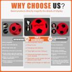 HITEGY Rechargeable Glow in The Dark Soccer Ball - USB Charging, Official Size 5, Light Up with Every Kick, Includes Pump, Ball Bag & Charging Cable - Rechargeable Light Up Soccer Ball - Orange