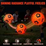 SETOXYX Light Up Soccer Ball, Glow in The Dark Soccer Ball with LED, Size 5 Night Sports Gear Games, Christmas Birthday Gifts for Boys Kids & Teens Age 8-15