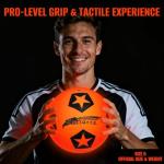 SETOXYX Light Up Soccer Ball, Glow in The Dark Soccer Ball with LED, Size 5 Night Sports Gear Games, Christmas Birthday Gifts for Boys Kids & Teens Age 8-15