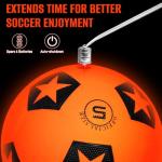 SETOXYX Light Up Soccer Ball, Glow in The Dark Soccer Ball with LED, Size 5 Night Sports Gear Games, Christmas Birthday Gifts for Boys Kids & Teens Age 8-15