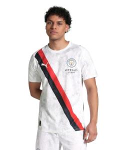 Men’s Manchester City FC 2025/26 Replica KidSuper Soccer Jersey - White - Size: L