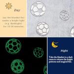 Wajade Soccer Gifts Toys for Boys Girls - Glow in The Dark Soccer Blanket Birthday Christmas Decor for Kids Age 3 4 5 6 7 8 9 10 11 12 Years Old Teens Child Toddler Throw Light Grey 50"x60"