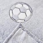 Wajade Soccer Gifts Toys for Boys Girls - Glow in The Dark Soccer Blanket Birthday Christmas Decor for Kids Age 3 4 5 6 7 8 9 10 11 12 Years Old Teens Child Toddler Throw Light Grey 50"x60"