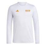 adidas Mens Houston Dynamo Pre-Game Long Sleeve Soccer T-Shirt,White/Houston Dynamo,Medium