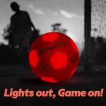GlowCity Glow in The Dark Soccer Ball | Light Up Indoor/Outdoor Soccer Ball with 2 LED Lights | Pre-Installed Batteries | Fun Gift for Teens
